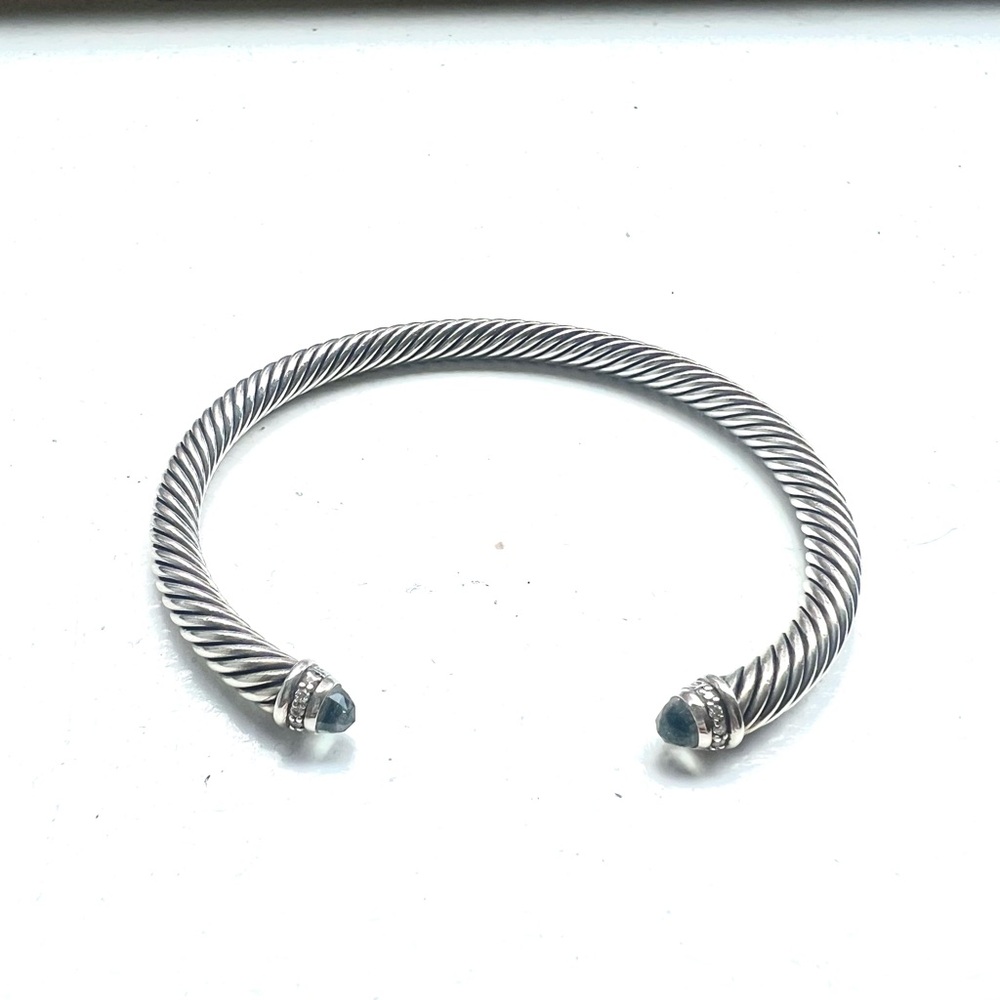 David Yurman Cable Bracelet
Sterling Silver, Prasiolite, Diamonds, 5mm